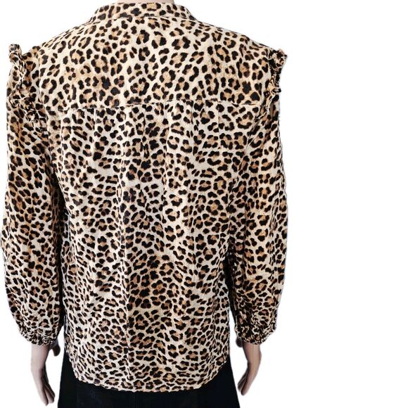 Jessica Simpson Animal Print Blouse Women's Size Medium - Picture 6 of 7